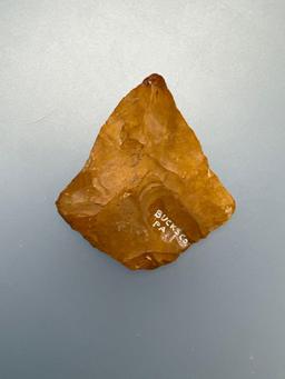 1 13/16" Lehigh Broad Style Point, Thin, Found in Pennsylvania, Ex: Wilhide Collection