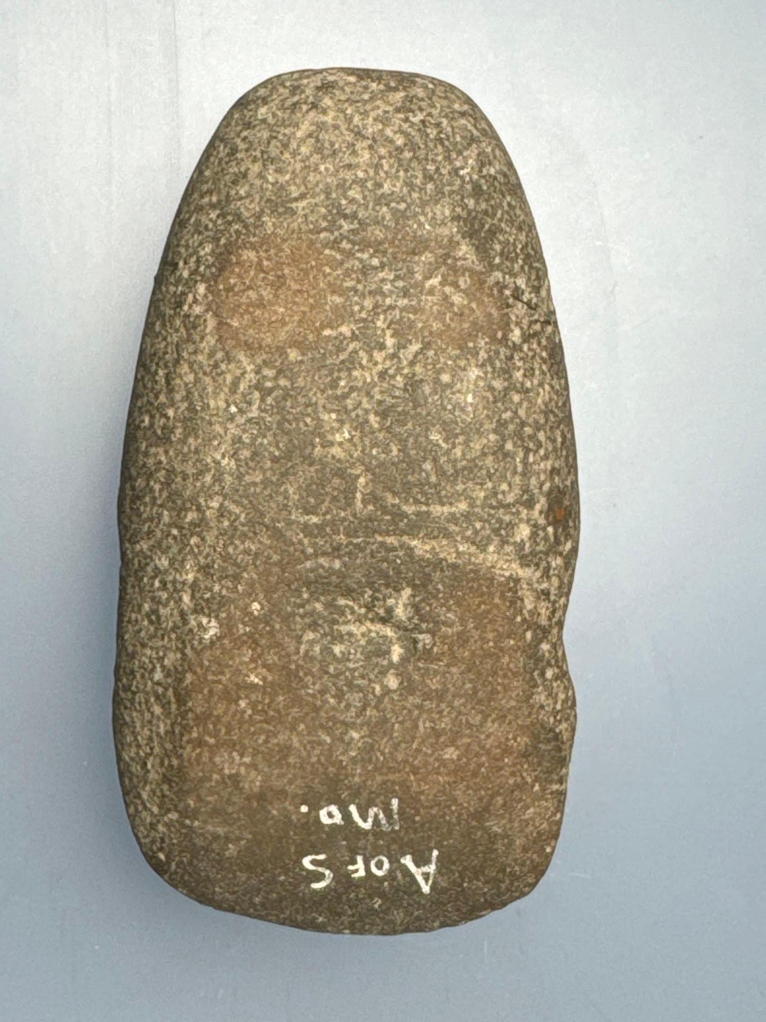 4 3/4" Celt, Polished Bt, Found in Maryland, Ex: Frank Christopher Collection