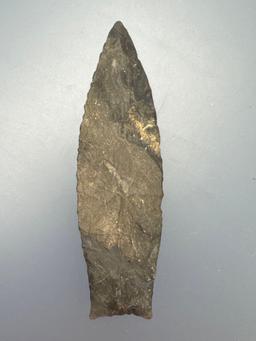 4 1/8" Ohio Lanceolate, Nellie Chert, Found in Crawford Co., PA near Conneaut Lake by Orville McJunt