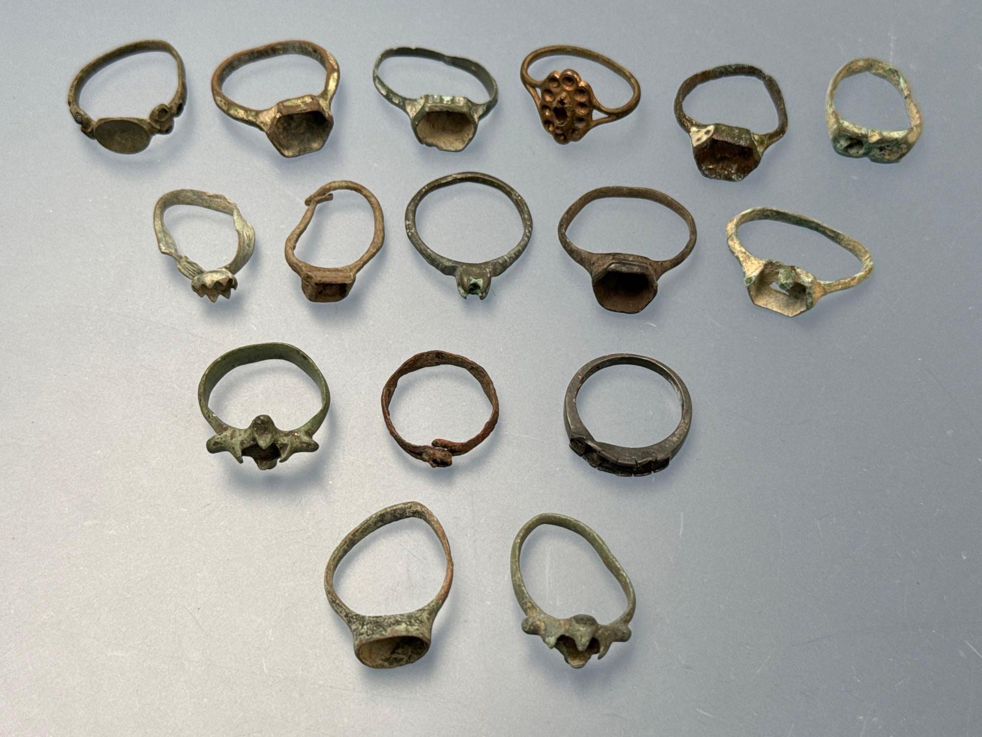 Large Lot of Roman/Medieval Rings Nice Selection