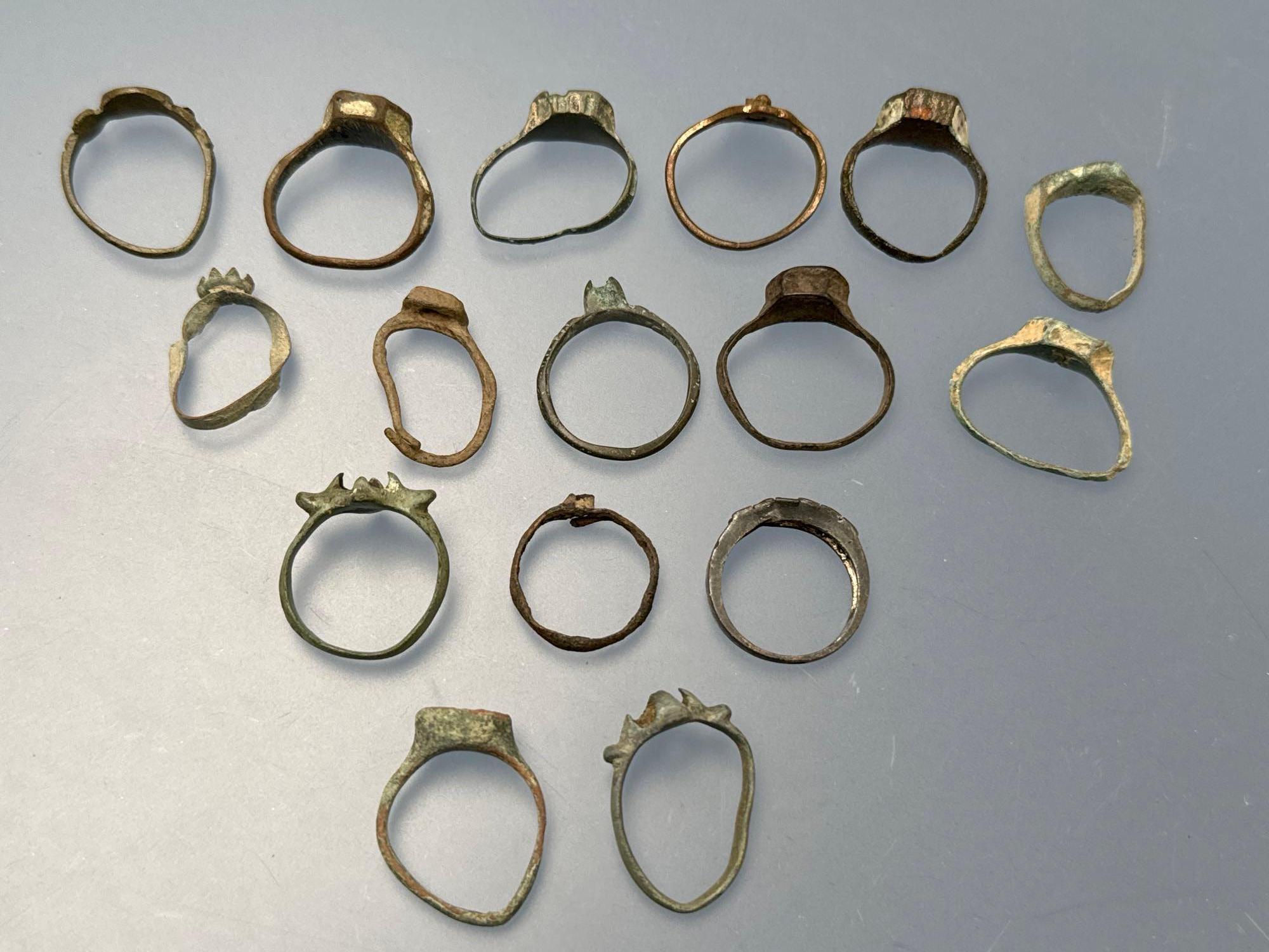 Large Lot of Roman/Medieval Rings Nice Selection