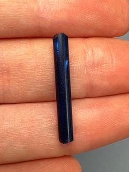 Nice 1" Blue Straw Bead, Susquehannock Bead, Found Oscar Leibhart Site, York Co PA 1665-1682, by Don