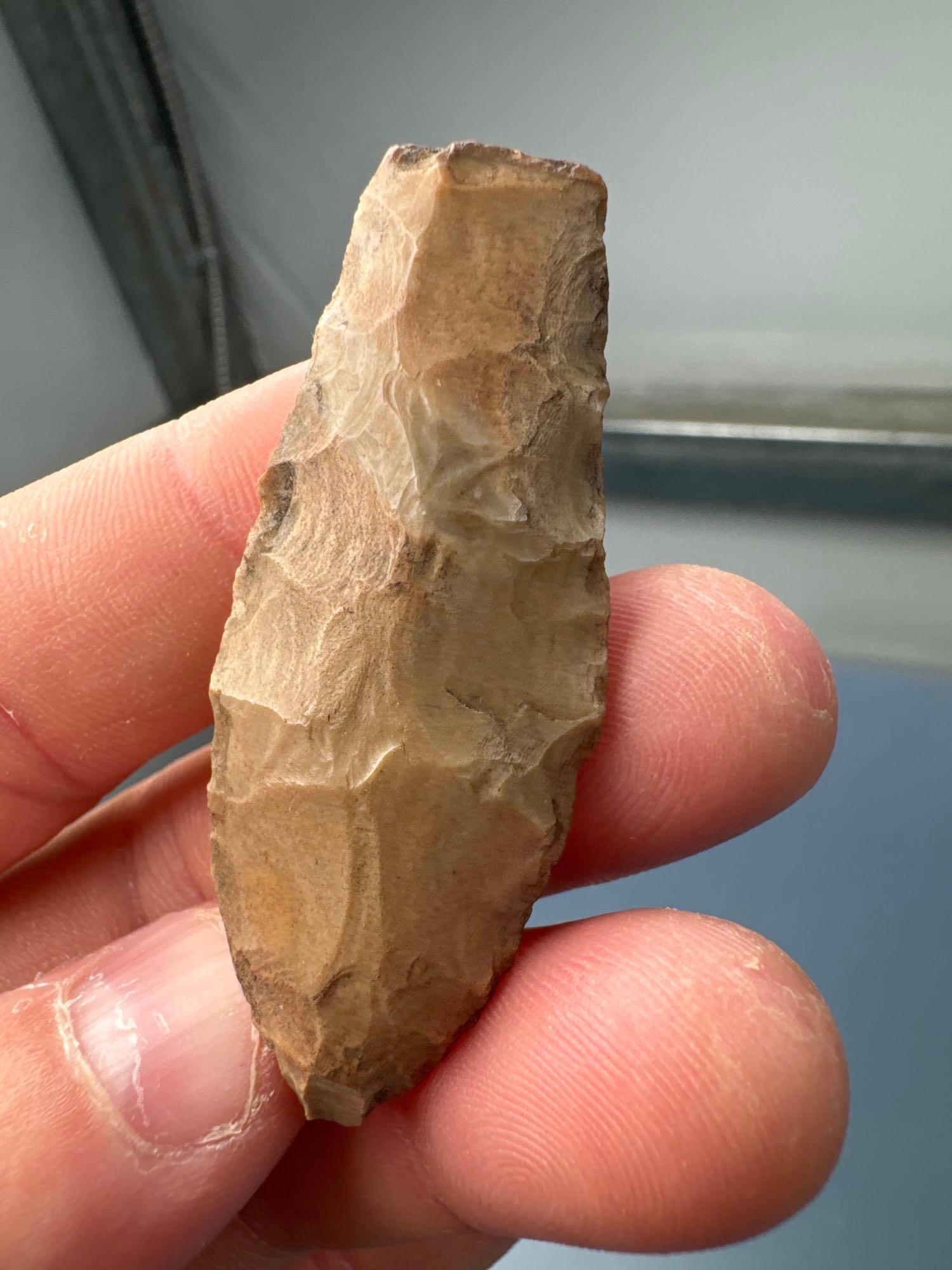 2 1/8" Late Paleo Point, Found in Wake Co., North Carolina