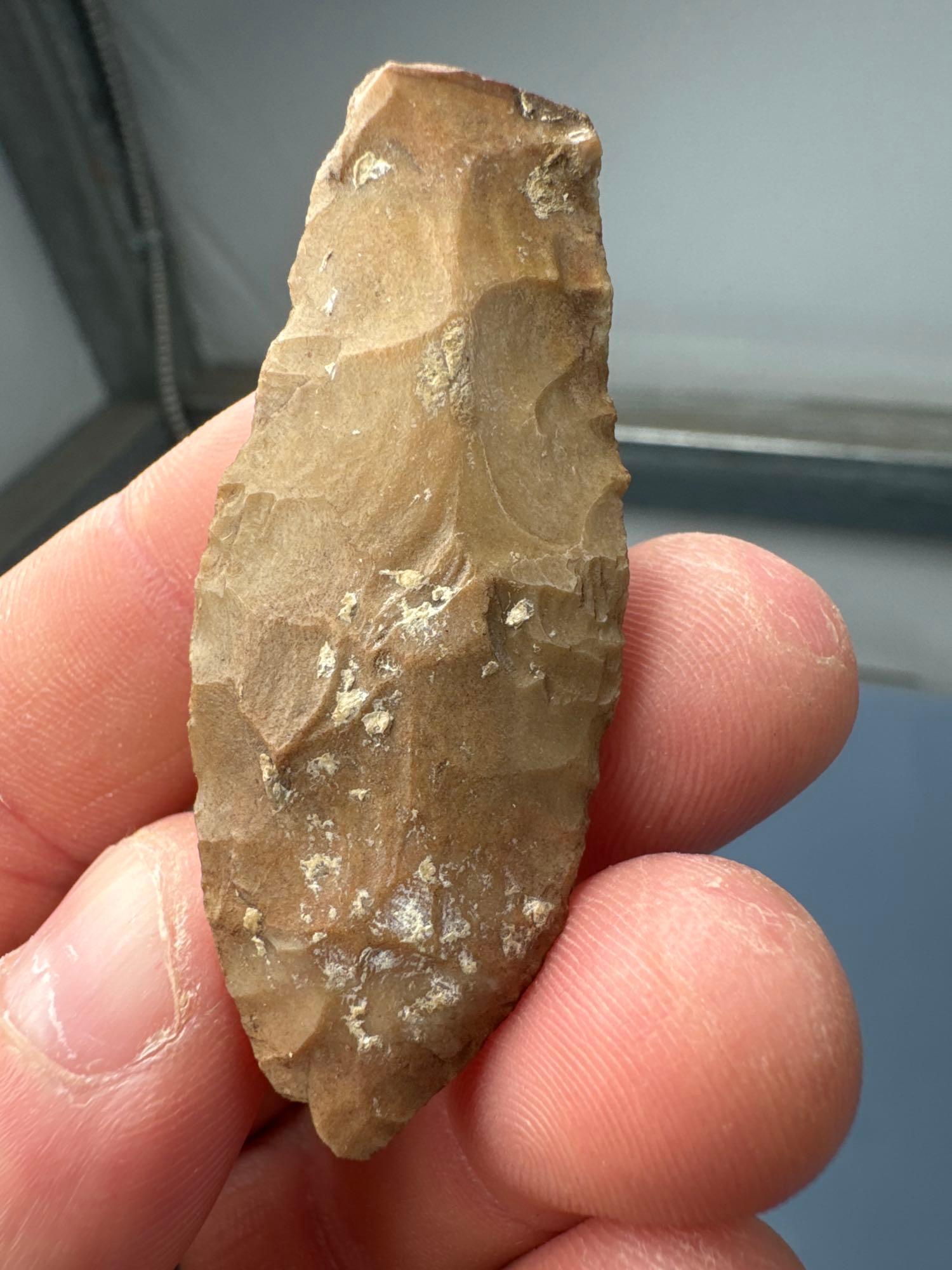 2 1/8" Late Paleo Point, Found in Wake Co., North Carolina