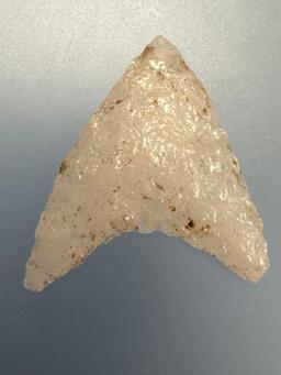 NICE 1 3/16" Quartz Crystalline Levana Triangle Point, Found in PA