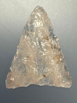 SUPERB Semi-Translucent Quartz Crystalline Triangle Point, 1 3/8", Found in PA