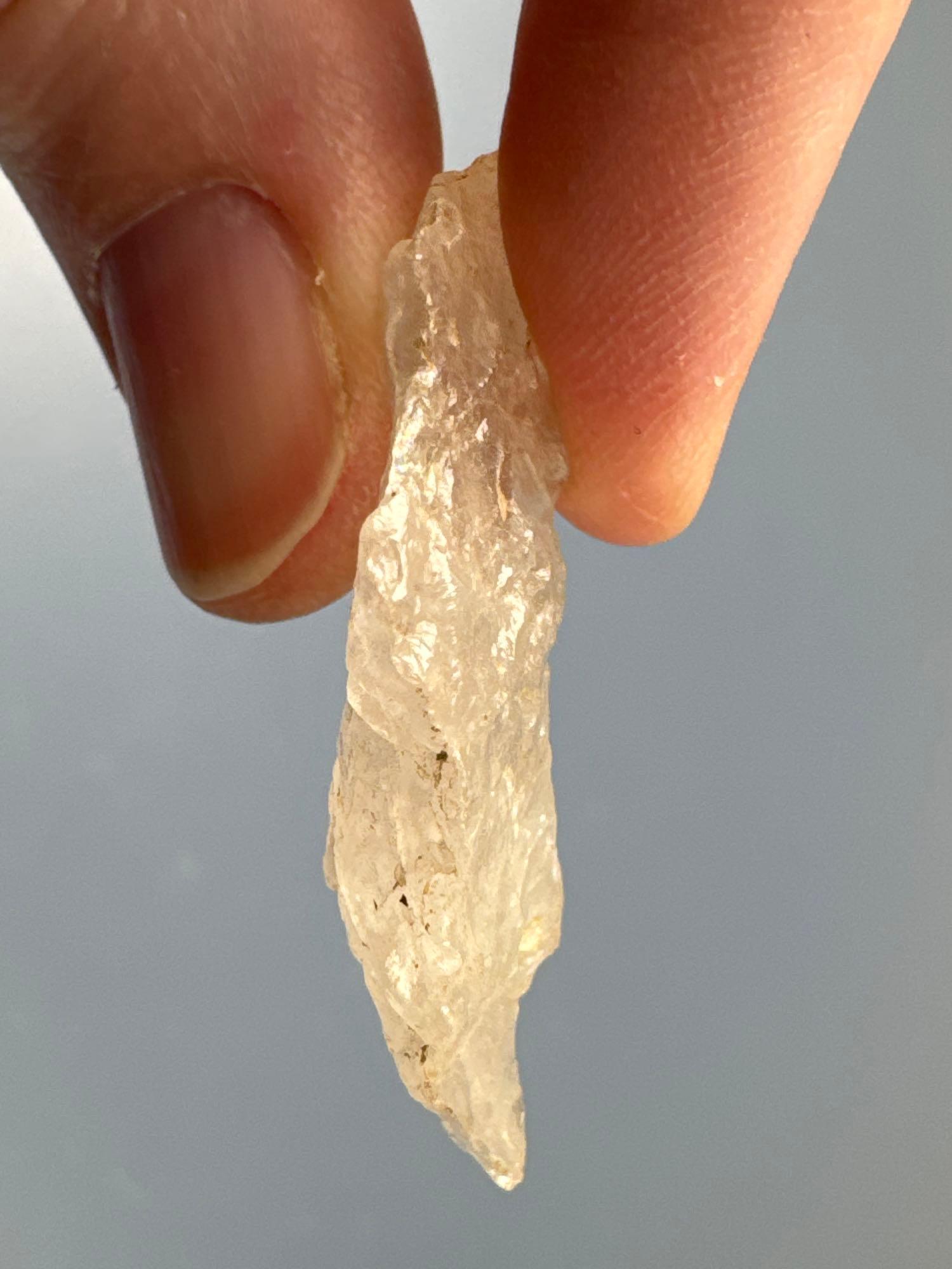 1 5/8" Crystal Quartz Point, Found in Wake Co., North Carolina