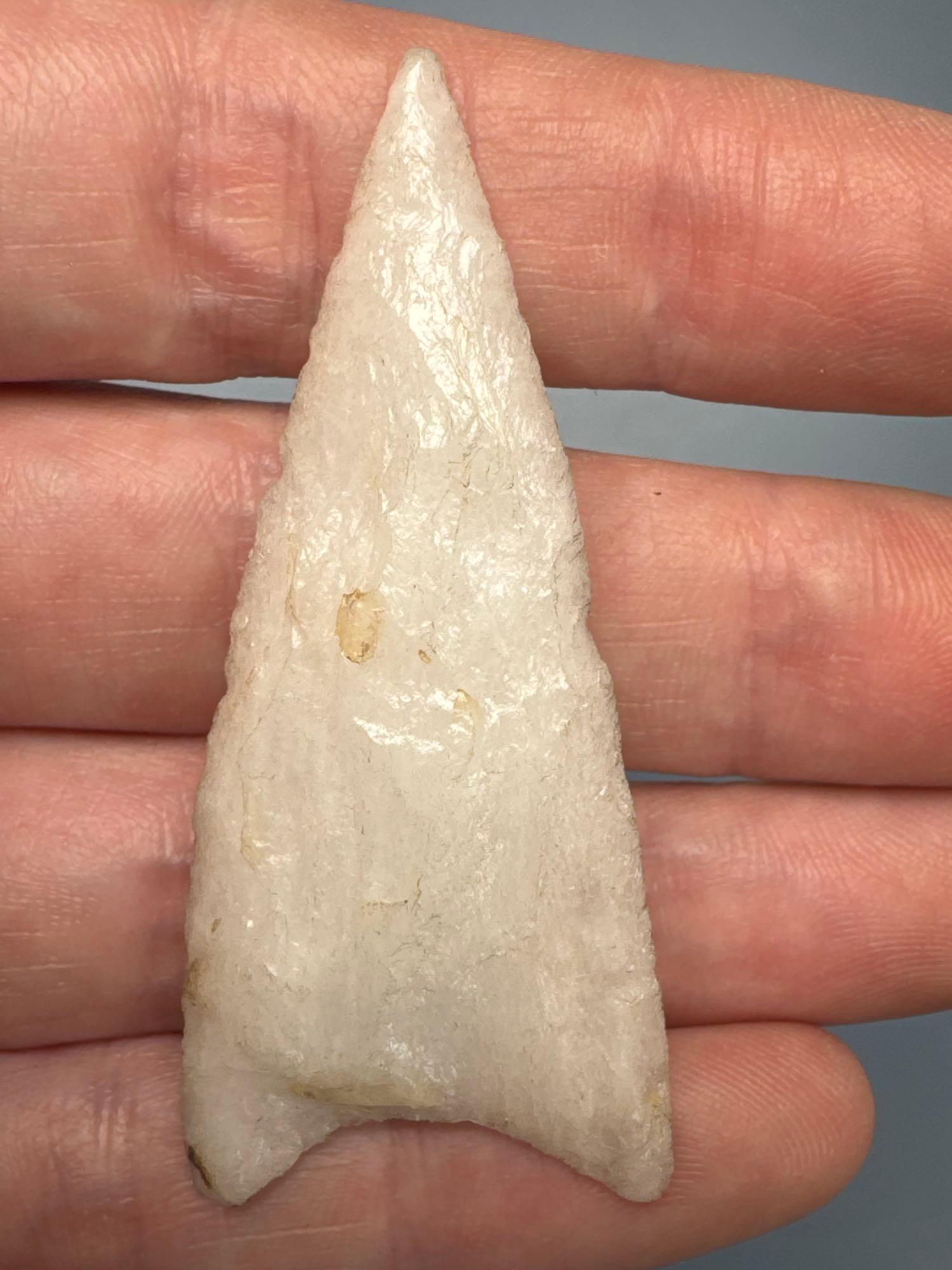 NICE 2 3/16" Early Quartz Lanceolate, Found in Wyoming Co., PA, Ex Fogelman