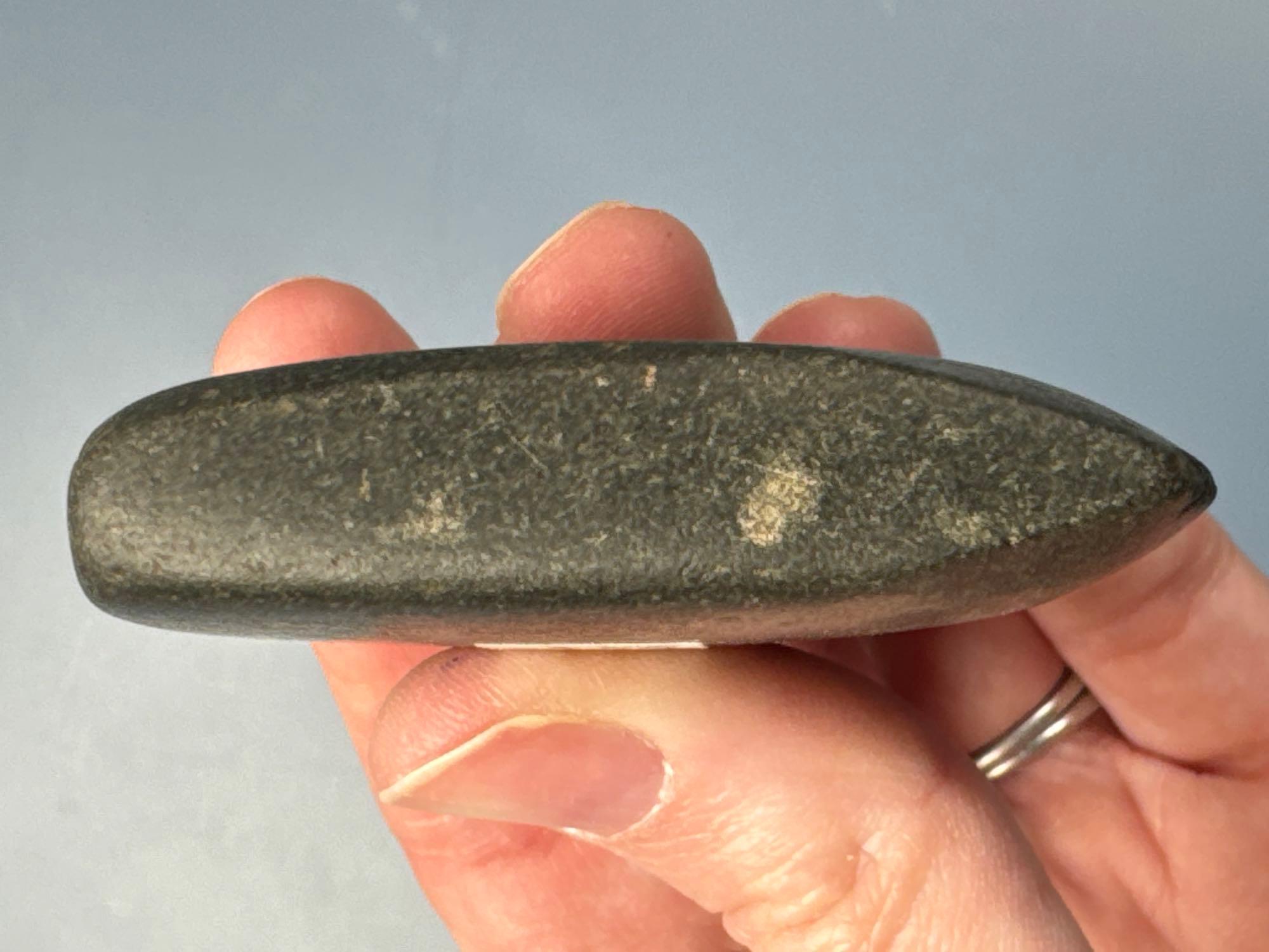 FINE 2 1/16" Miniature Celt, Highly Polished, Found in Ohio, Purchased from Dick Savige in 1998, Ex: