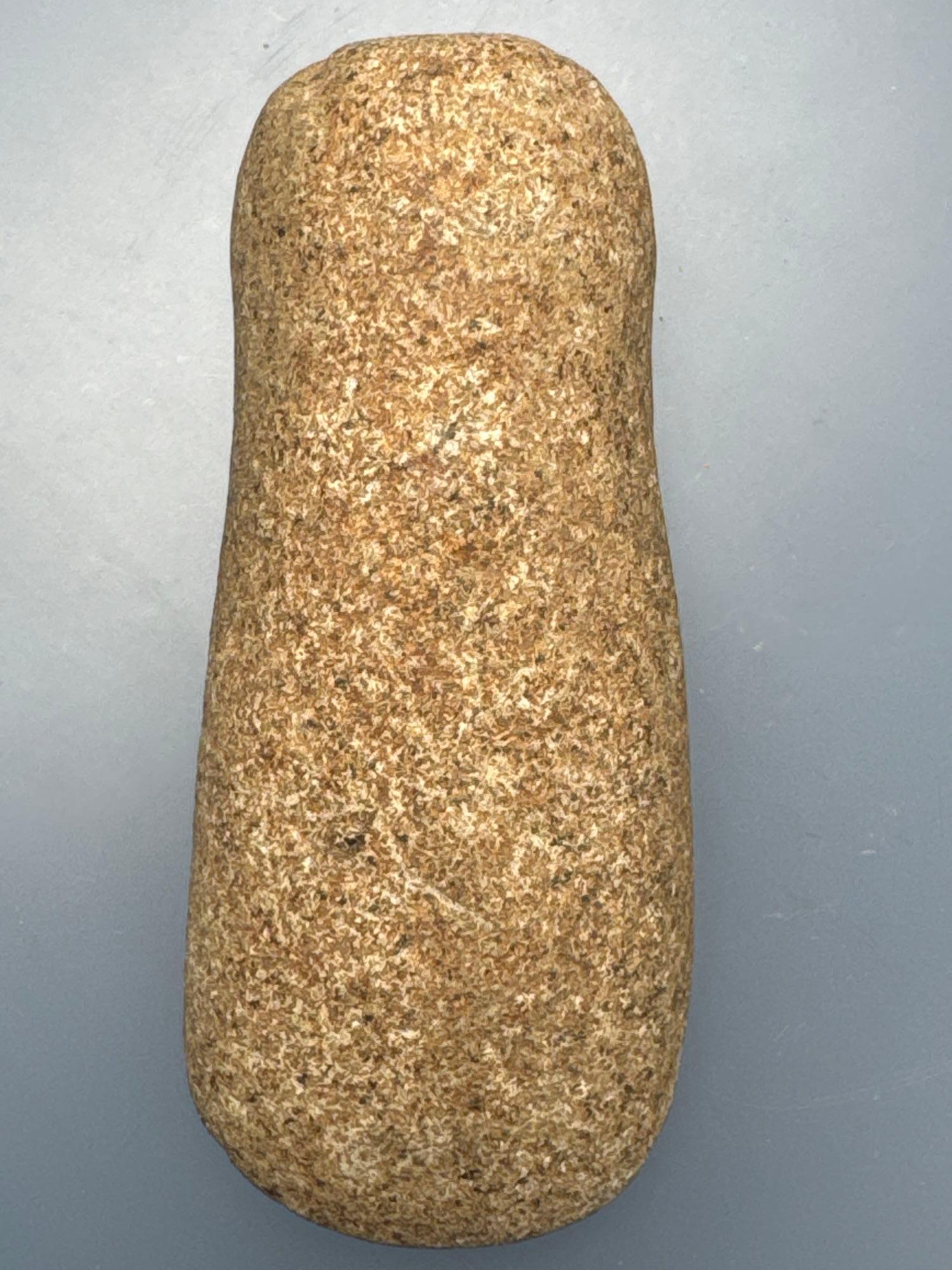 NICE 5 1/4" Grooved Adze, Rare Style, Great Condition, Made of Granite, Found in Athens Co., Ohio, E