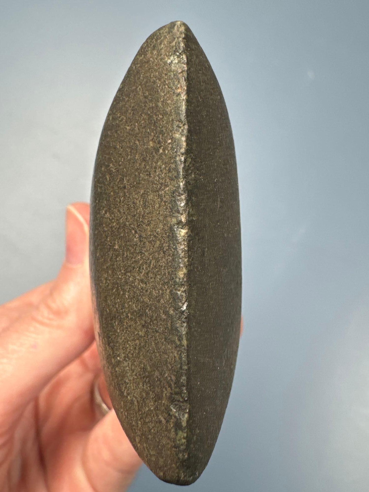 FINE 4 1/8" Celt, Highly Polished Found in Ohio, Ex: Bob Sharp Collection, Walt Podpora Collection