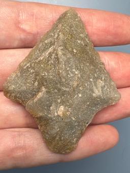 2 1/4" Quartzite Morrow Mountain, Found in Lehigh Co., PA, Ex: Mingle, Cicero Collections