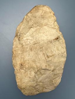 Large 6 1/4" Burlington Chert Biface, Found in Illinois, Ex: Cicero Collection