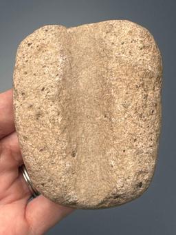 3 1/4" Abrading Stone, Nice Example of the Type, Well-Defined Grooved, Found in Arizona, Ex: Frey, C