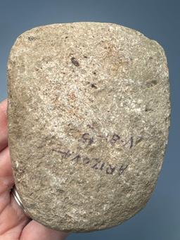 3 1/4" Abrading Stone, Nice Example of the Type, Well-Defined Grooved, Found in Arizona, Ex: Frey, C