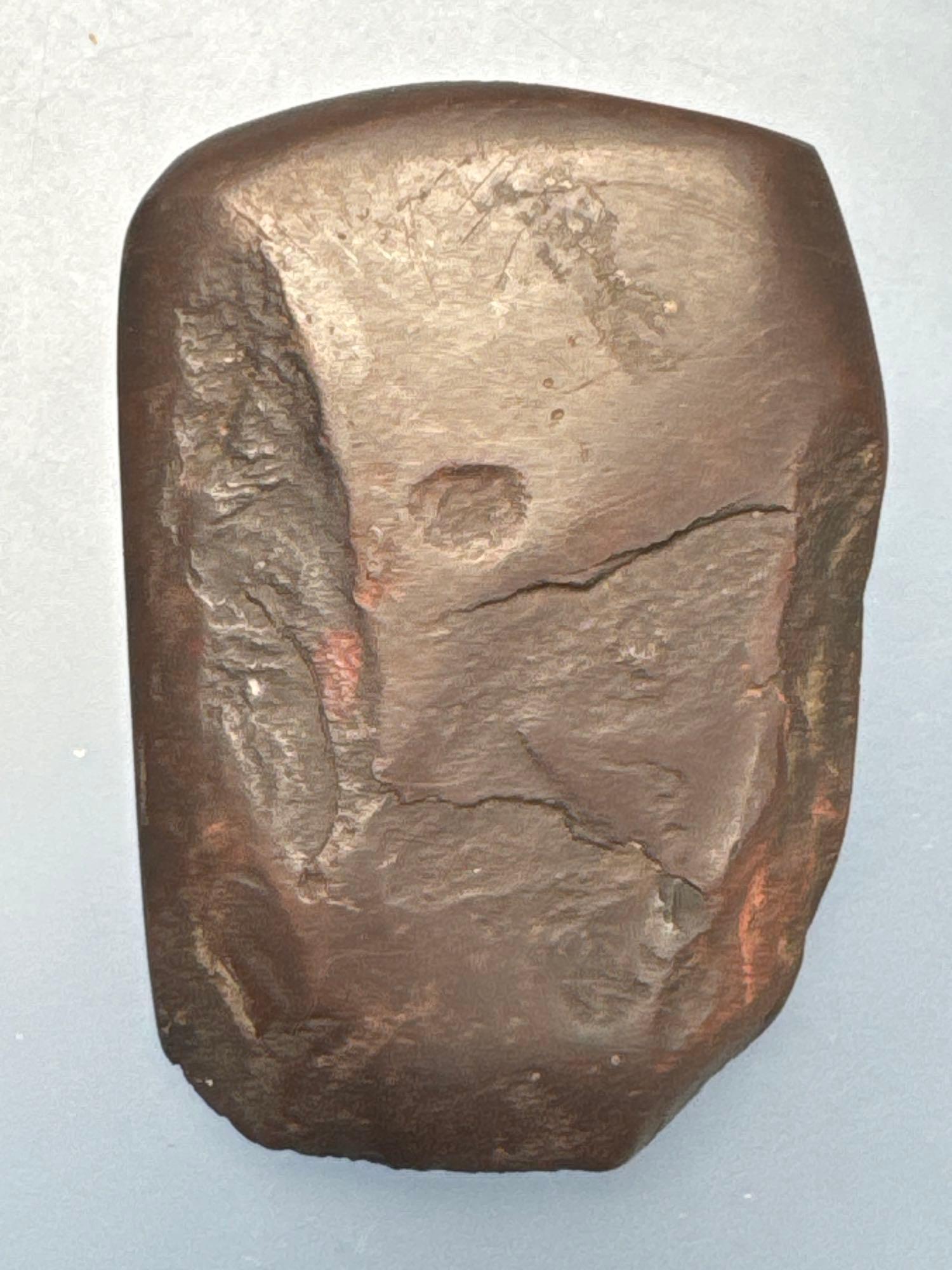 SUPERB 2 5/8" Hematite Celt, HEAVY for Size, Found in Ohio, Ex: Cicero Collection