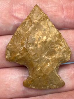 1 5/8" Yellow Jasper Perkiomen, Found in Pennsylvania, Ex: Walt Podpora Collection