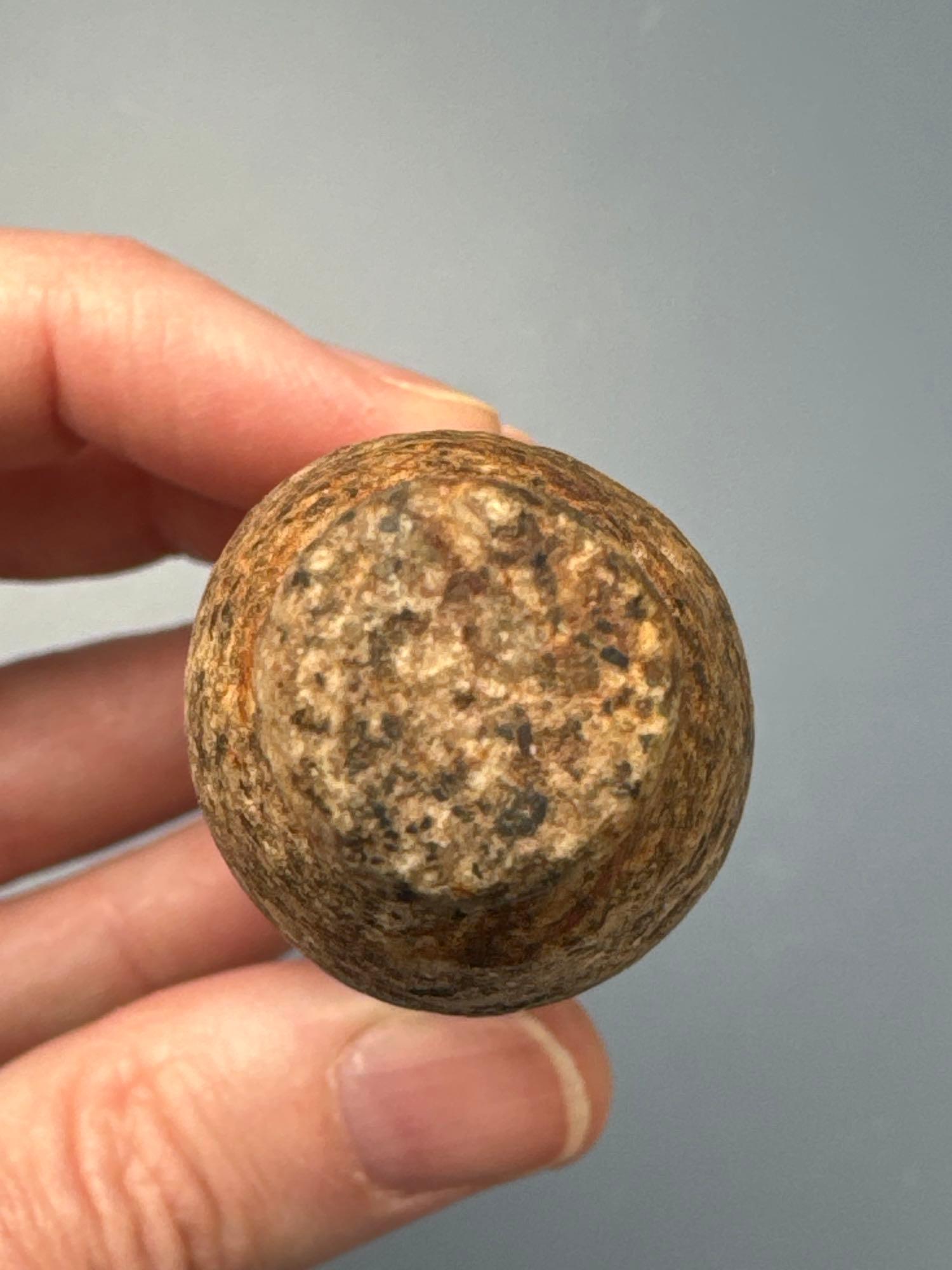 3 1/4" Hardstone Plummet, Found by Tom Moody, Madison Co., Illinois along Brickyard Rd and White Roc