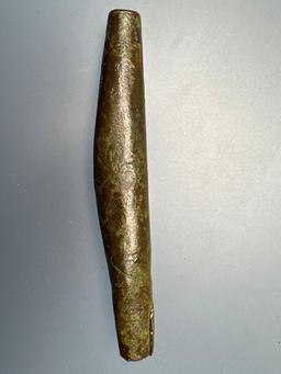 2 3/4" Rolled Brass Bead, Found in Washington Boro, Lancaster Co., PA, Susquehannock