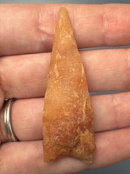 Impressive 2 1/4" Semi-Translucent Pink Yadkin, Found in North Carolina