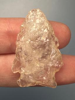 RARE 1 3/16" Crystal Quartz Point, Well-Made, Found in North Carolina