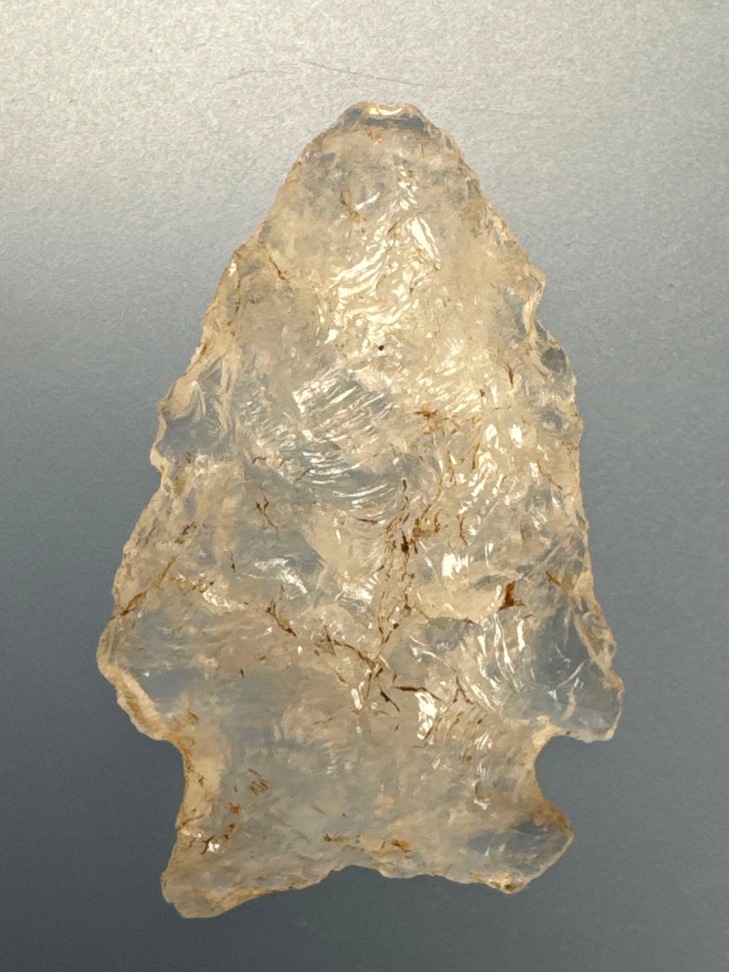 RARE 1 3/16" Crystal Quartz Point, Well-Made, Found in North Carolina