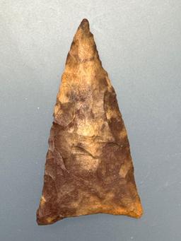 NICE 2" Red Jasper Yadkin Eared Point, Found in North Carolina