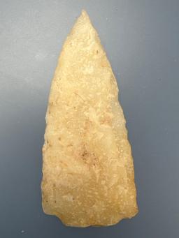 3 1/2" Semi-Translucent Quartz Point, Anciently Snapped Base, Found in North Carolina