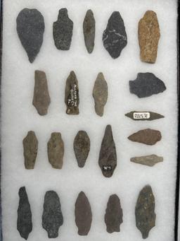 Lot of Pottery and Arrowheads, Found in Pennsylvania, Ex: Kauffman Collection