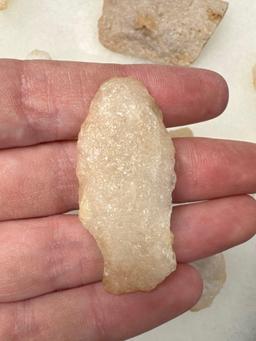 Lot of 23 Quartz Points, Found in Berks Co., PA, Ex: Kauffman Collection, Longest is 1 15/16"