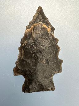 1 3/8" Impressive Serrated Chert Point, Found in Berks Co., PA, Ex: Kauffman Collection