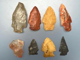 8 Colorful Points, Southeastern US, Longest is 2", Ex: Kauffman Collection