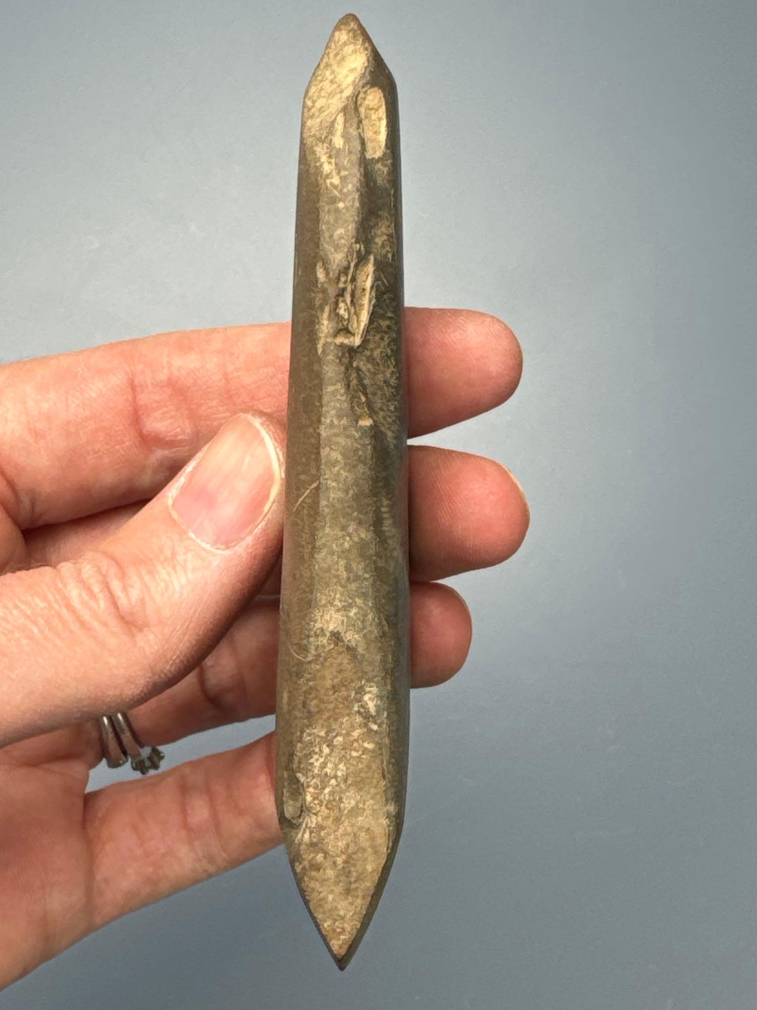 Nice 4" Celt, Found in Lycoming Co., PA, Ex: Kauffman Collection