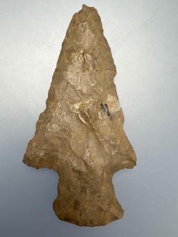 3 1/16" Chert Onondaga Chert Hopewell Point, Found in New York, Ancient Damage to one edge