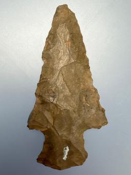 3 1/16" Chert Onondaga Chert Hopewell Point, Found in New York, Ancient Damage to one edge