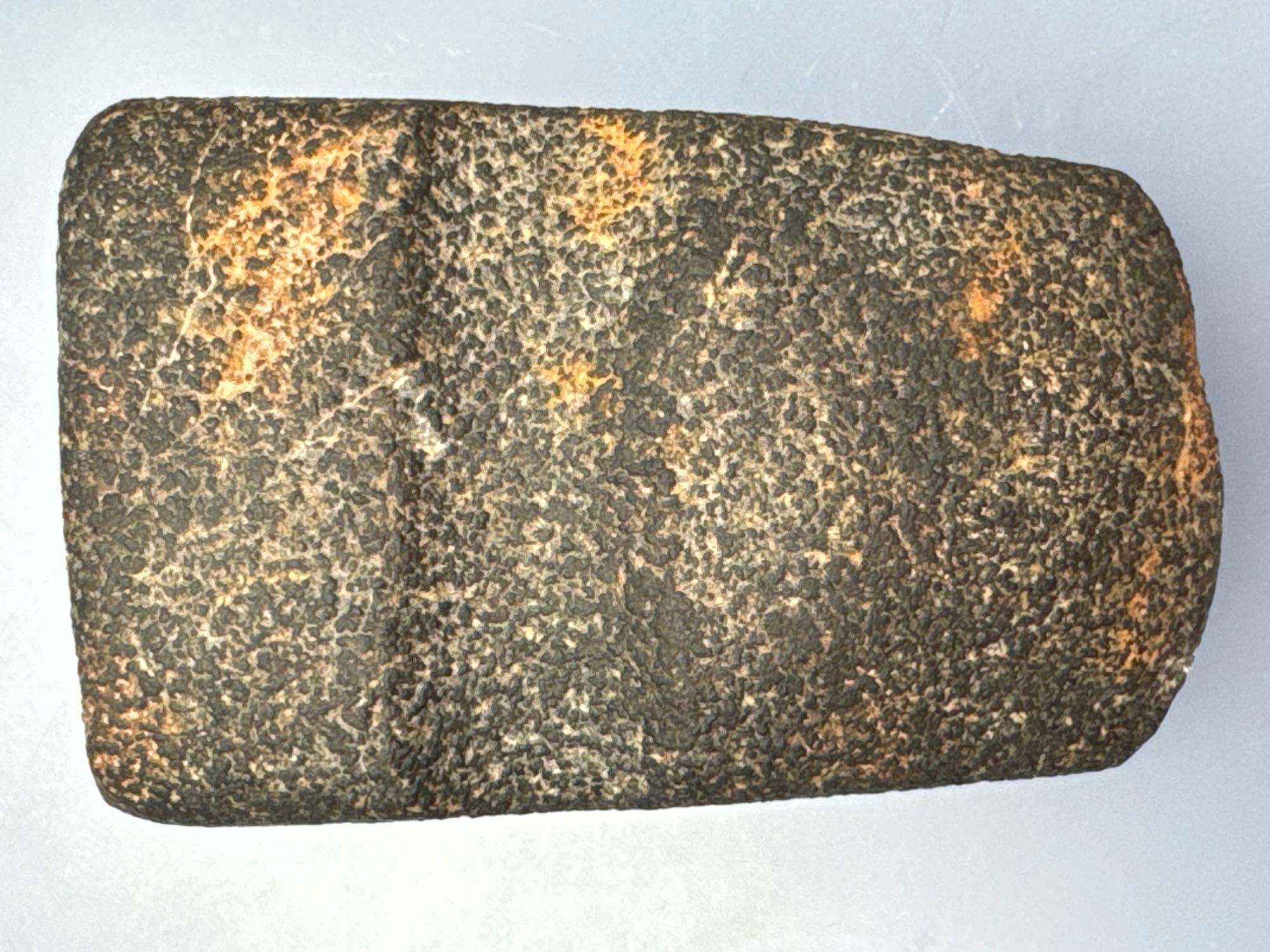 4 1/2" Keokuk 1/2 Grooved Axe, Found in Louisa Co., Iowa, Ex: Grant, Moody Collections