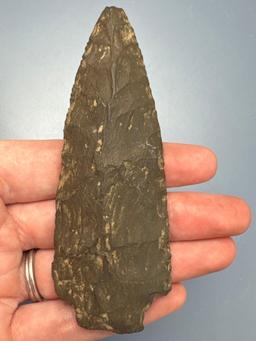 4" Chert Genesee Point, Snapped Base, Esopus Chert, Found in New York