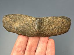4" Wingnut Bannerstone Preform, Found in Holland Twp., New Jersey, Ex: Burley Collection