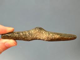 4" Wingnut Bannerstone Preform, Found in Holland Twp., New Jersey, Ex: Burley Collection