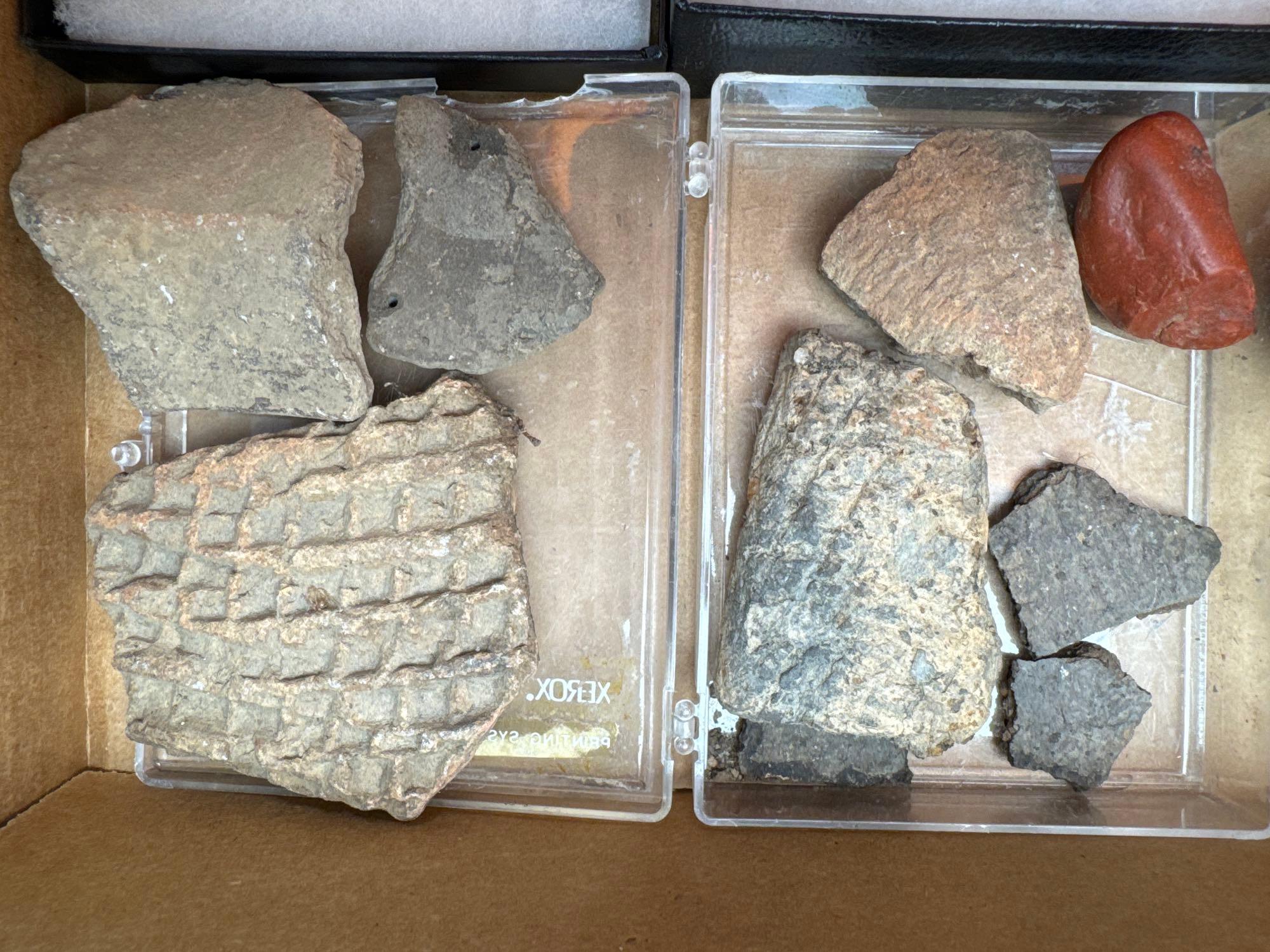 Lot of Various Tools, Iroquoian Bowl Fragment, Paint Pot and More, Found in New York, Ex: Dave Summe