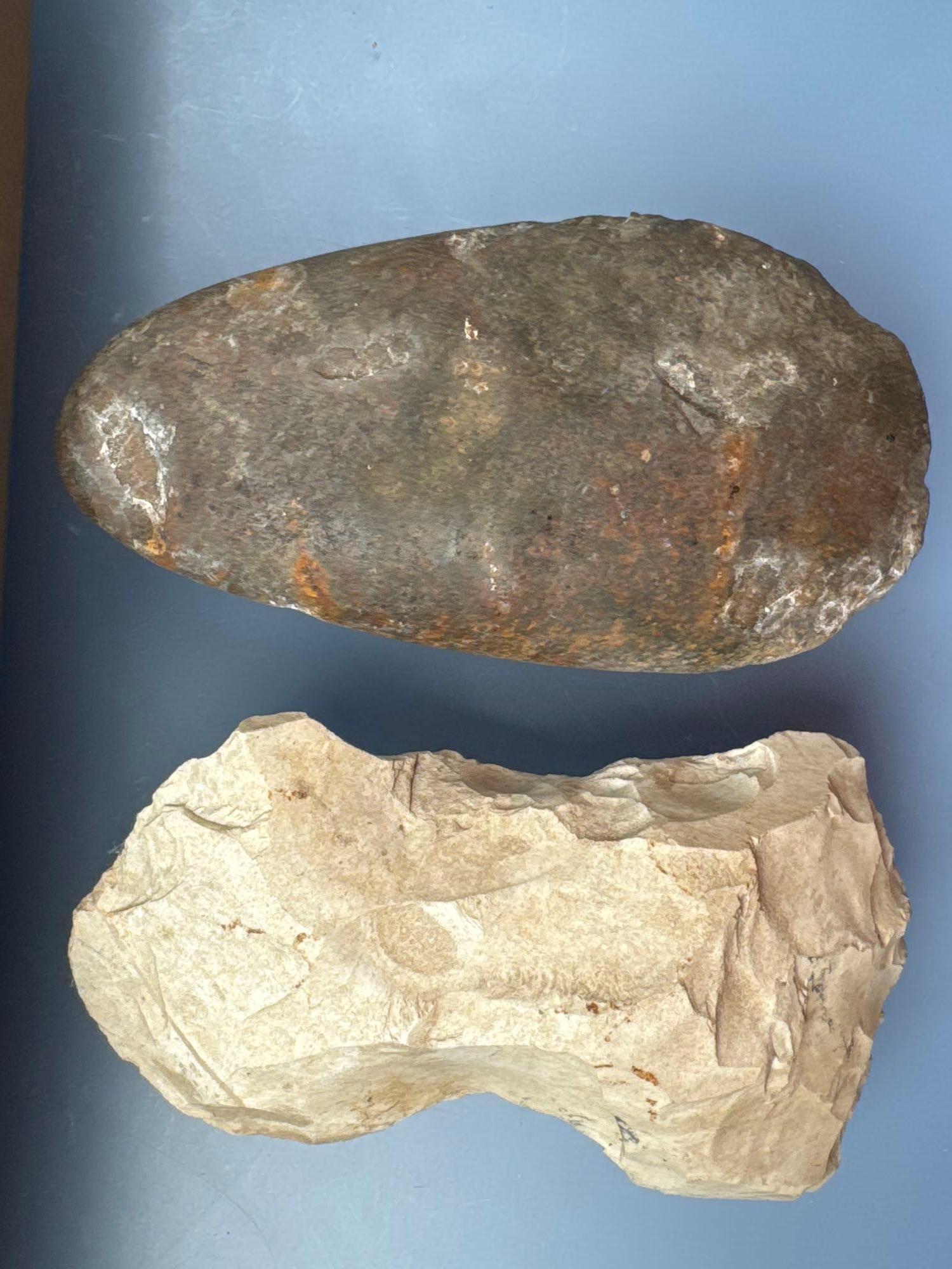 Lot of Various Tools, Iroquoian Bowl Fragment, Paint Pot and More, Found in New York, Ex: Dave Summe