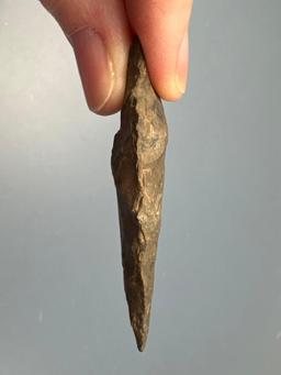 2 1/4" Chert Transitional Fishtail Point, Found in New York