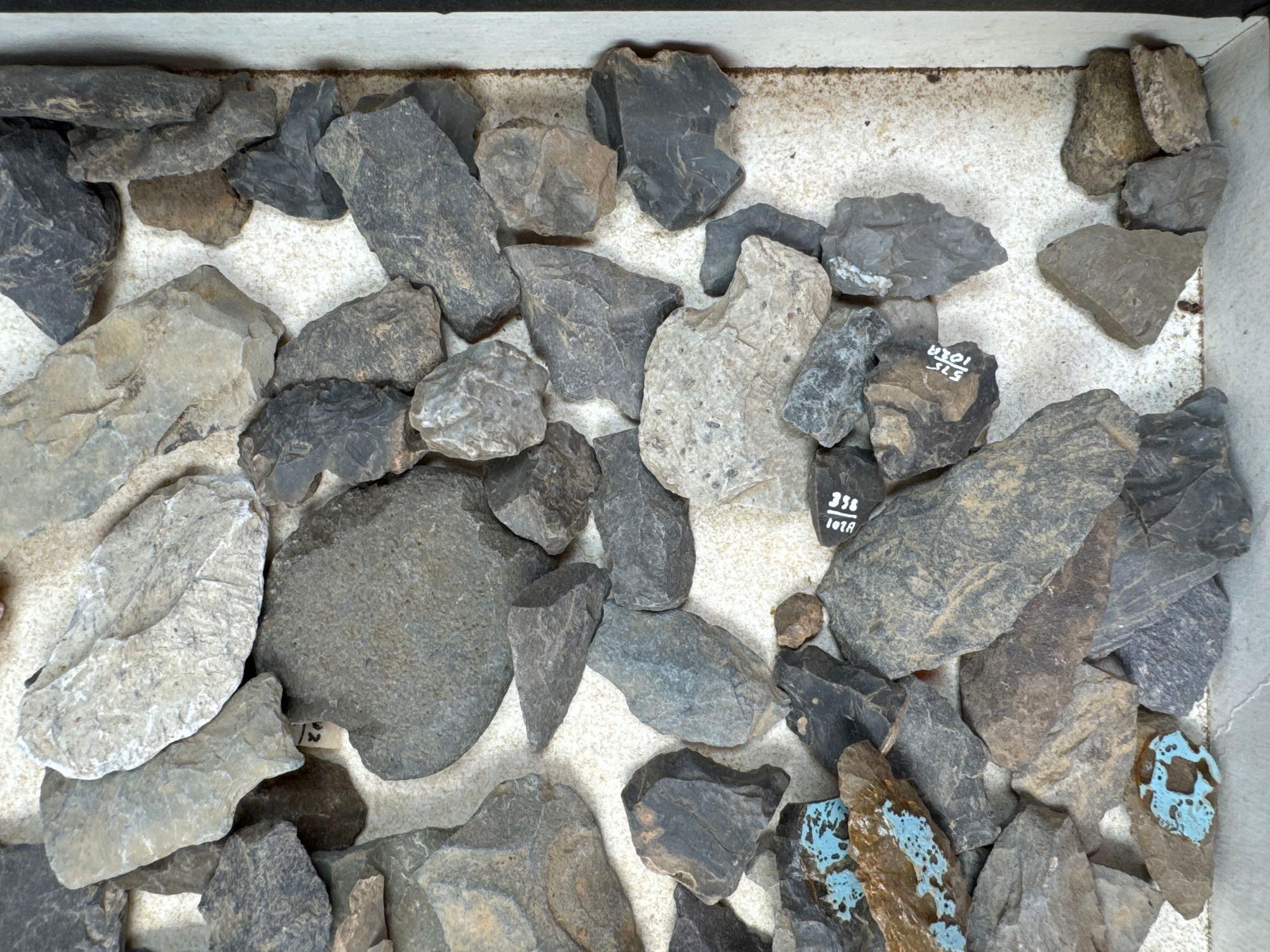 2 Flats of Various Site Material, Artifacts, Found in New York, Ex: Dave Summers Collection