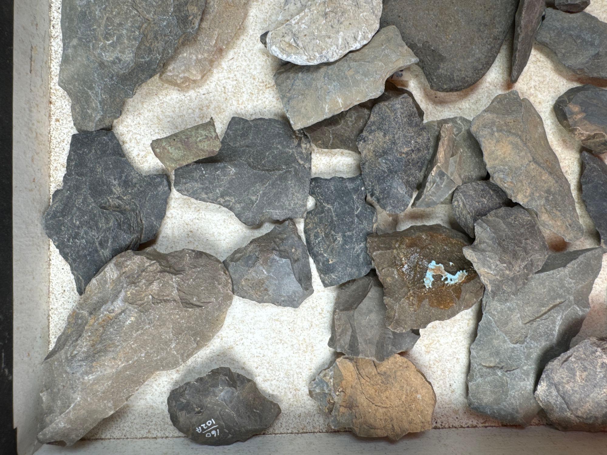 2 Flats of Various Site Material, Artifacts, Found in New York, Ex: Dave Summers Collection