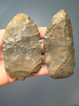 Pair of Onondaga Chert Blades, Found in Eastern, NY, Longest is 3 3/4", Ex: KO Palmer, Ex: Dave Summ