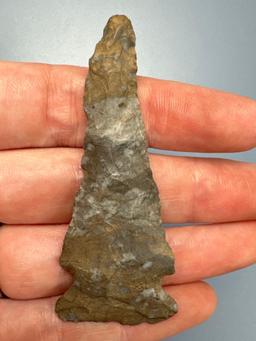 2 3/8" Onondaga Chert Meadowood Blade, Found on North Side of Seneca River, West of Bonta Bridge