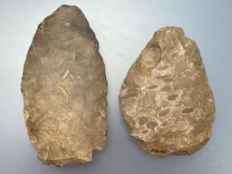 Large Blades, Onondaga and Esopus Chert, Found in Eastern New York, Largest is 4 1/2" Ex: KO Palmer,
