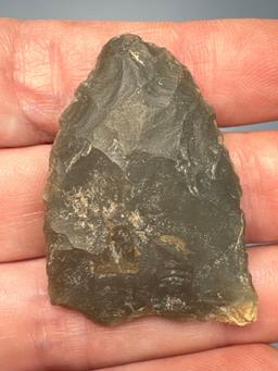 1 5/8" Later Paleo, Early Archaic Point, Found in New York, Ex: Dave Summers Collection