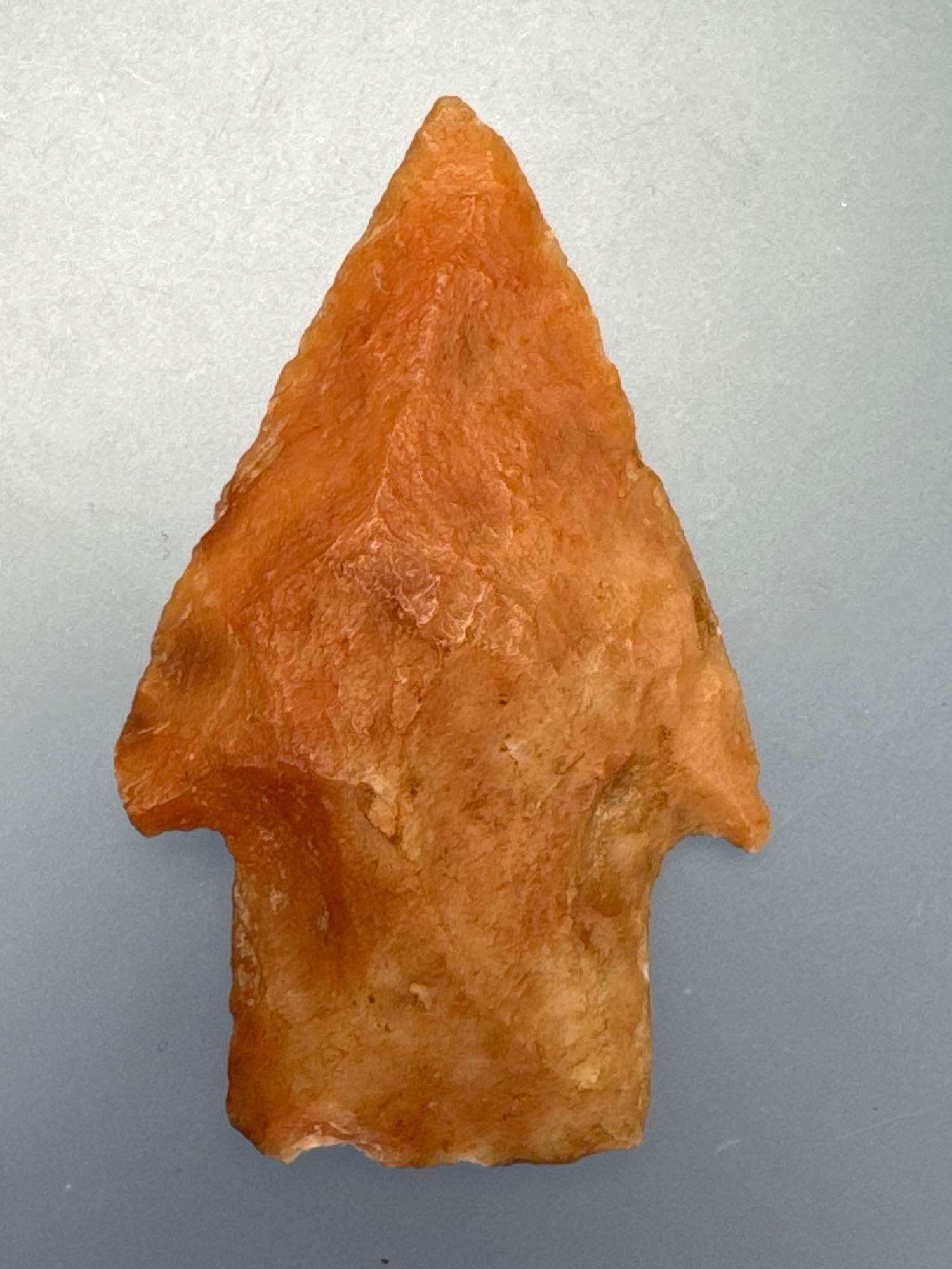 NICE 2 3/8" Hardin Barbed Point, Found in Hope, Arkansas in 1922, Noviculate, Ex: Lemley, Cicero Col