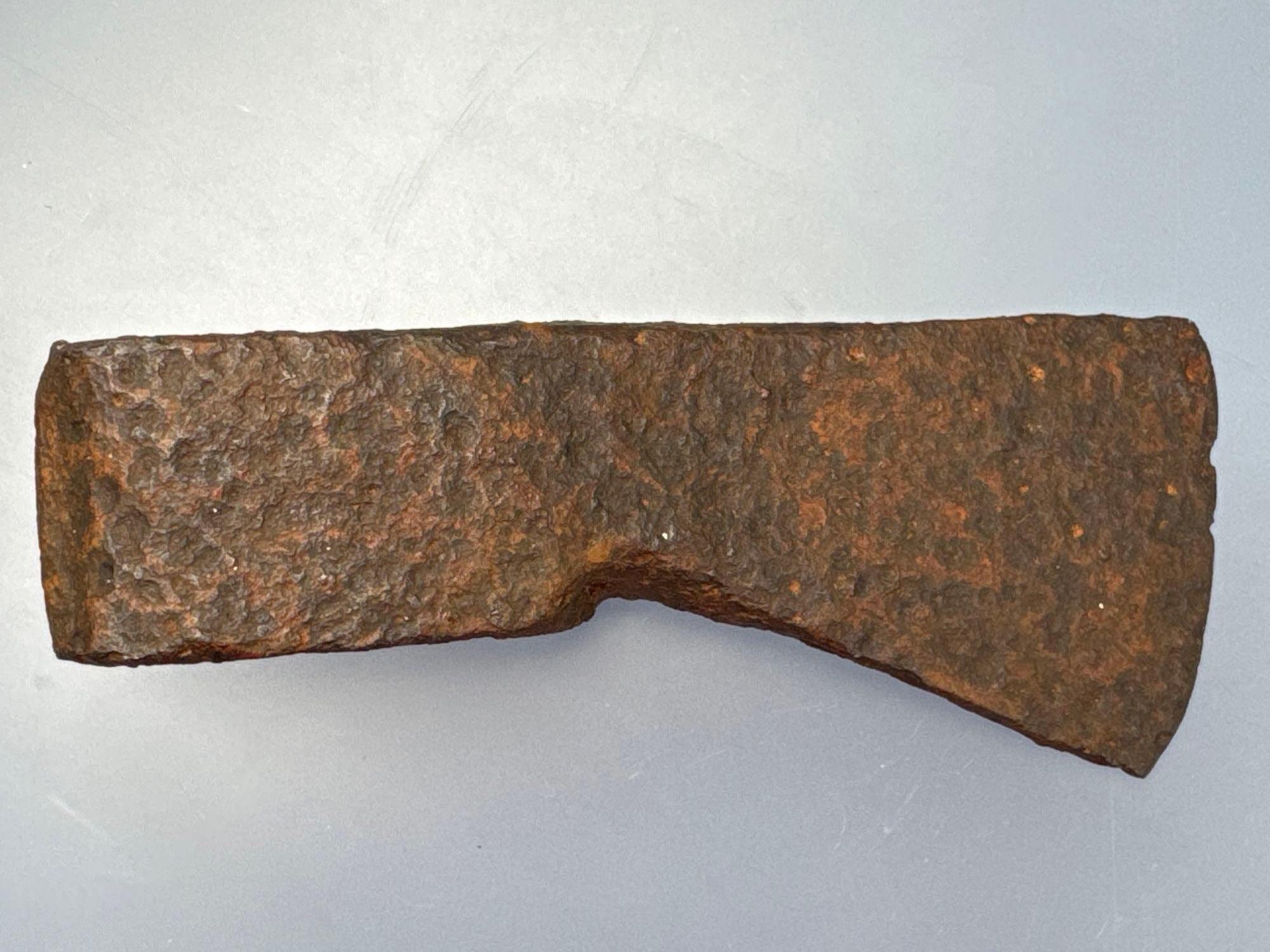 NICE 5 1/2" 1700's Hudson Bay Iron Trade Axe, Rarer Earlier Type, Ex: Dean Thomas of Fairfield, PA